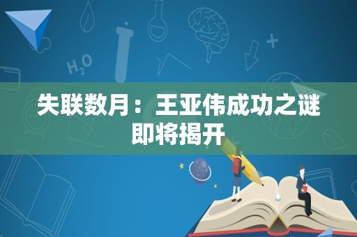 失联数月：王亚伟成功之谜即将揭开