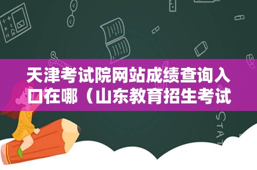 天津考试院网站成绩查询入口在哪（山东教育招生考试院入口） 