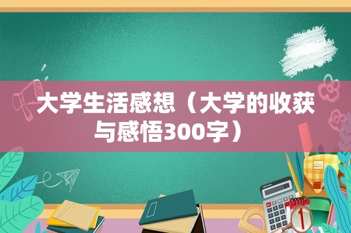 大学生活感想（大学的收获与感悟300字） 