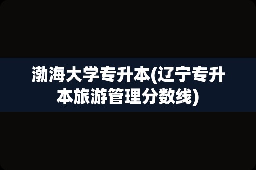 渤海大学专升本(辽宁专升本旅游管理分数线)