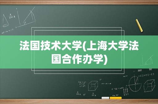 法国技术大学(上海大学法国合作办学)