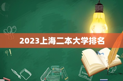 2023上海二本大学排名