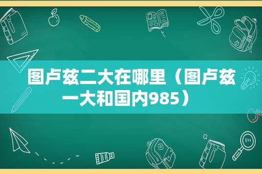 图卢兹二大在哪里（图卢兹一大和国内985） 