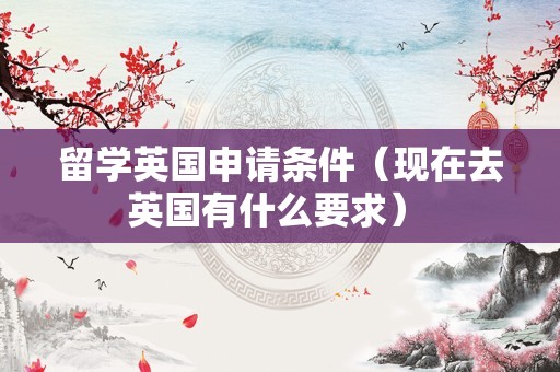 留学英国申请条件（现在去英国有什么要求） 