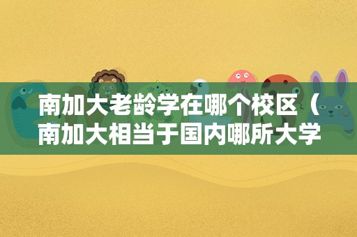 南加大老龄学在哪个校区（南加大相当于国内哪所大学） 