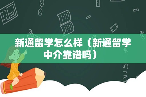 新通留学怎么样（新通留学中介靠谱吗） 