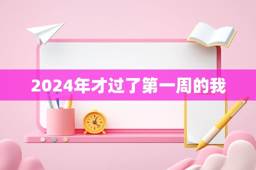 2024年才过了第一周的我