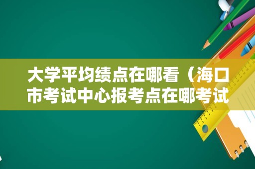 大学平均绩点在哪看（海口市考试中心报考点在哪考试） 