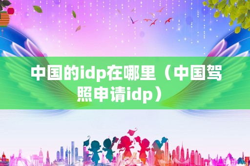 中国的idp在哪里（中国驾照申请idp） 