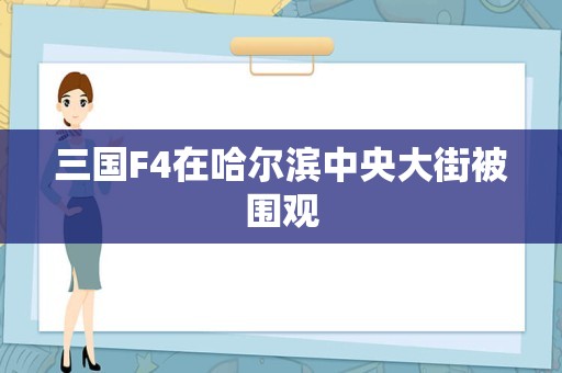 三国F4在哈尔滨中央大街被围观