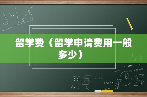 留学费（留学申请费用一般多少） 