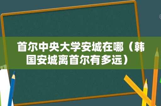 首尔中央大学安城在哪（韩国安城离首尔有多远） 