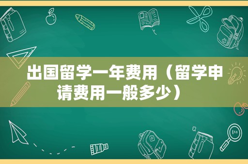 出国留学一年费用（留学申请费用一般多少） 