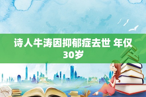 诗人牛涛因抑郁症去世 年仅30岁