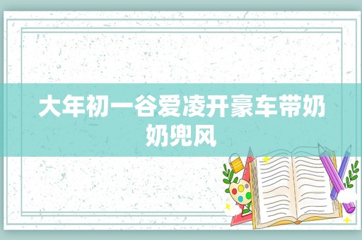 大年初一谷爱凌开豪车带奶奶兜风