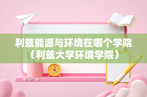 利兹能源与环境在哪个学院（利兹大学环境学院） 