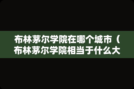 布林茅尔学院在哪个城市（布林茅尔学院相当于什么大学） 