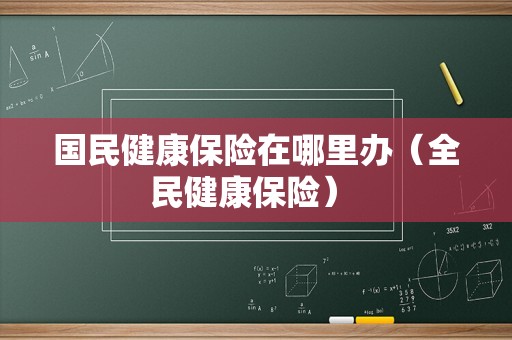 国民健康保险在哪里办（全民健康保险） 