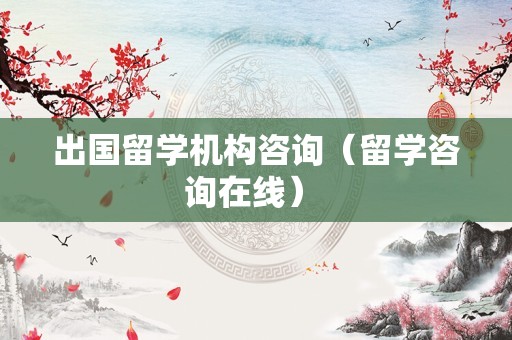 出国留学机构咨询（留学咨询在线） 