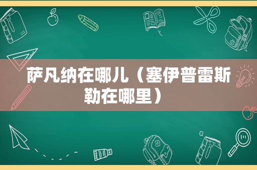 萨凡纳在哪儿（塞伊普雷斯勒在哪里） 