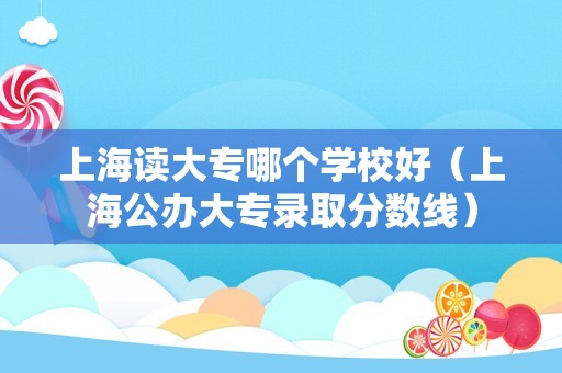 上海读大专哪个学校好（上海公办大专录取分数线）