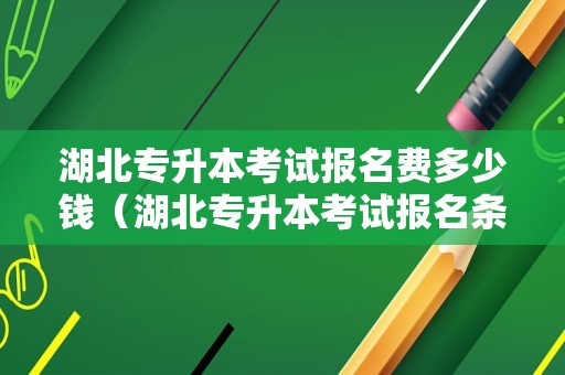 湖北专升本考试报名费多少钱（湖北专升本考试报名条件）