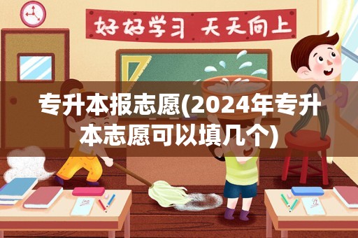 专升本报志愿(2024年专升本志愿可以填几个)