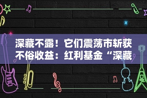 深藏不露！它们震荡市斩获不俗收益：红利基金“深藏不露”，全市场107只红利基金，共57只取得正收益