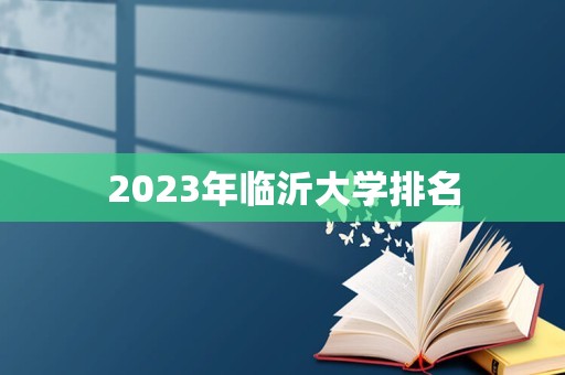 2023年临沂大学排名