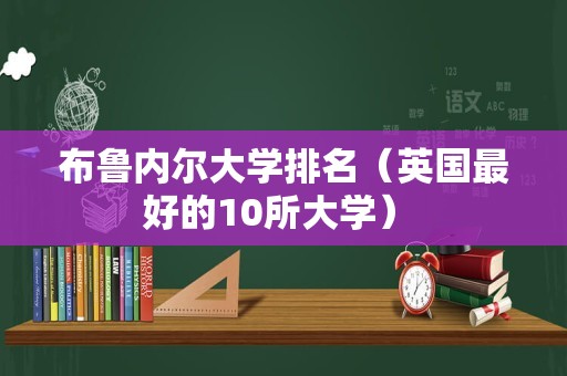 布鲁内尔大学排名（英国最好的10所大学） 