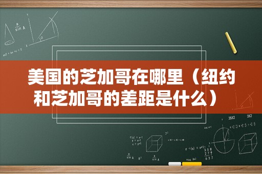 美国的芝加哥在哪里（纽约和芝加哥的差距是什么） 