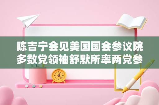 陈吉宁会见美国国会参议院多数党领袖舒默所率两党参议员代表团